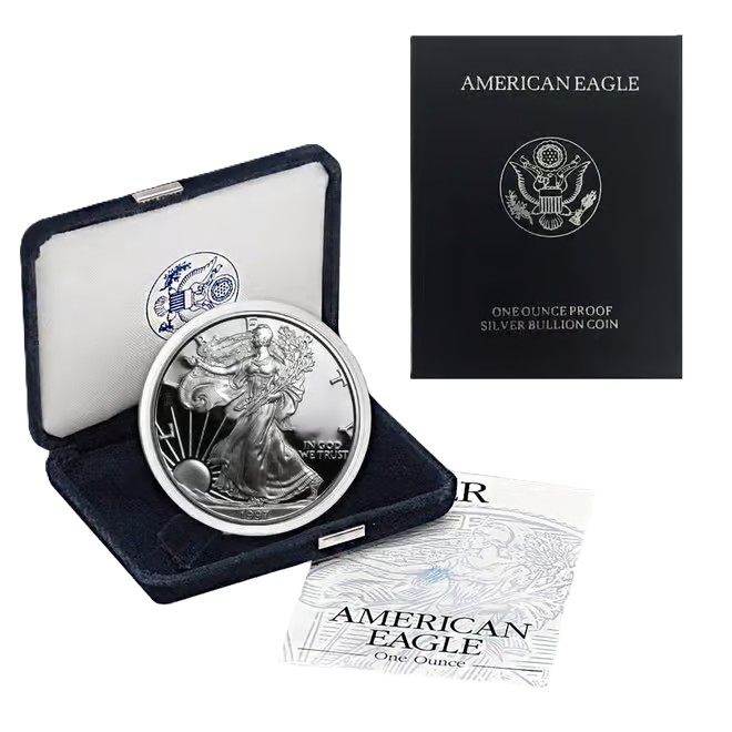 1997-P 1 oz Proof Silver American Eagle (w/Box & COA)