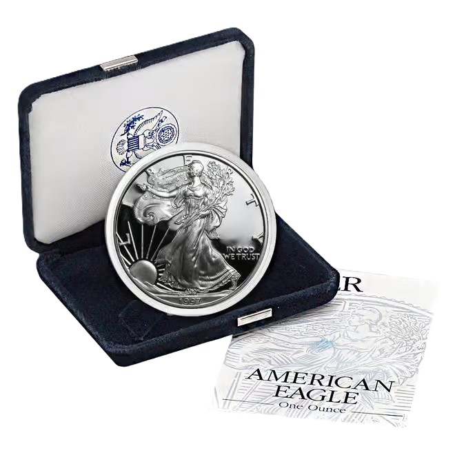 1997-P 1 oz Proof Silver American Eagle (w/Box & COA)